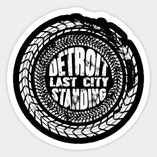 Detroit Last City Standing White Wheel Sticker